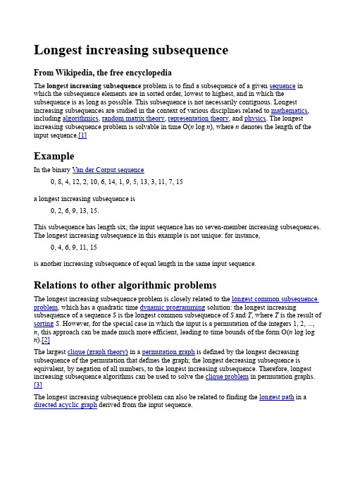 Longestincreasingsubsequence