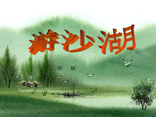 人教版选修《中国古代诗歌散文欣赏》课件：第六单元- 游沙湖(共15张PPT)