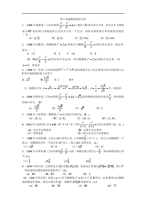 08--第八章圆锥曲线的方程