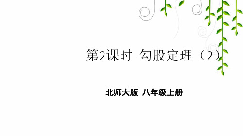 北师版数学八年级上册第2课时 勾股定理(2)课件