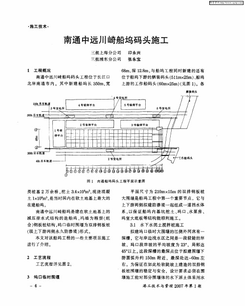 南通中远川崎船坞码头施工