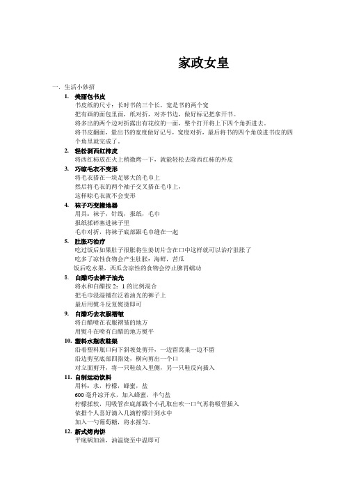 家政女皇妙招