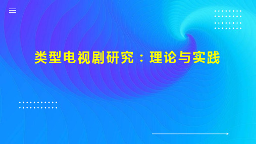 类型电视剧研究：理论与实践