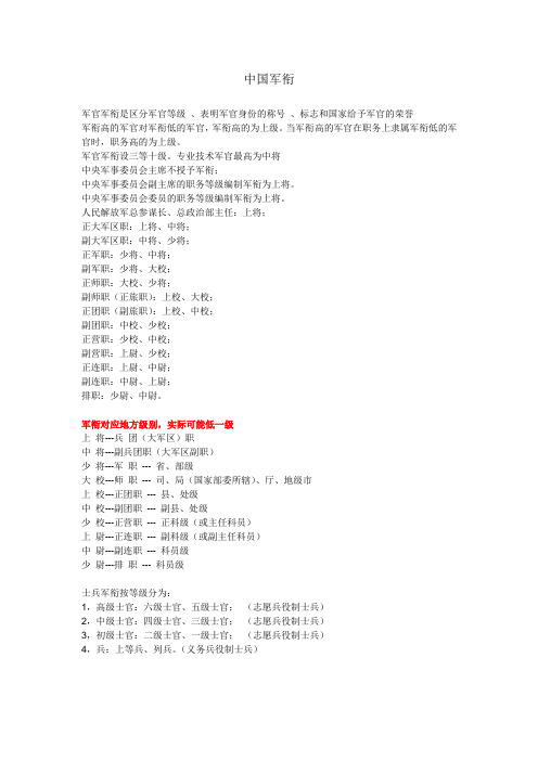 中国军衔