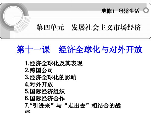 经济全球化与对外开放
