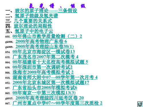 高考物理氢光谱和能级(PPT)4-1