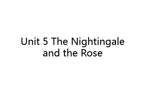 最新Unit 5 The Nightingale and the Rose教案资料