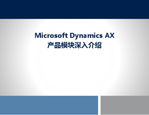 Microsoft Dynamics AX产品模块深入介绍