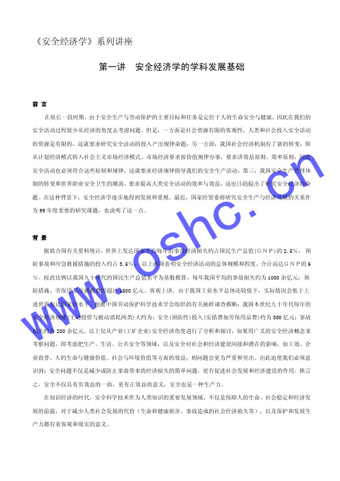 《安全经济学》