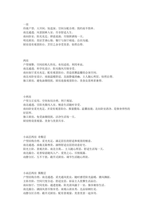 户型点评全