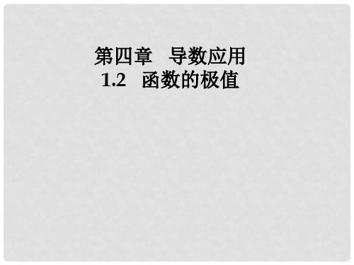 高中数学 第四章 导数应用 4.1.2 函数的极值课件7 北