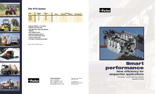 Parker P70 Series智能性能新效率模块式加载感应式阀门系列说明说明书