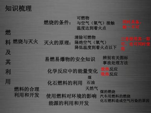 人教版九年级化学上第7单元《燃料及其利用》ppt复习课件