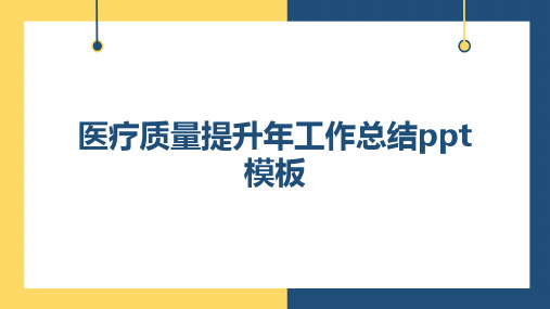 医疗质量提升年工作总结ppt模板