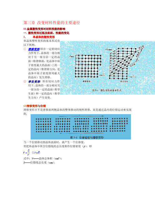 第三章 改变材料性能的主要途径