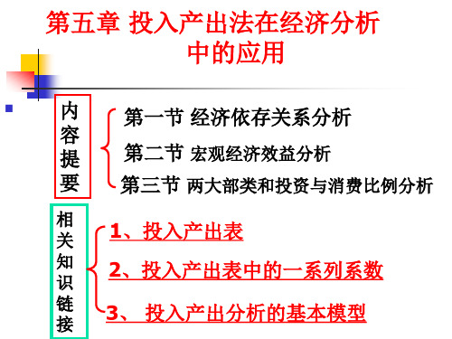 第五章投入产出分析在经济分析中