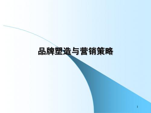 品牌塑造与营销策略(ppt 61)