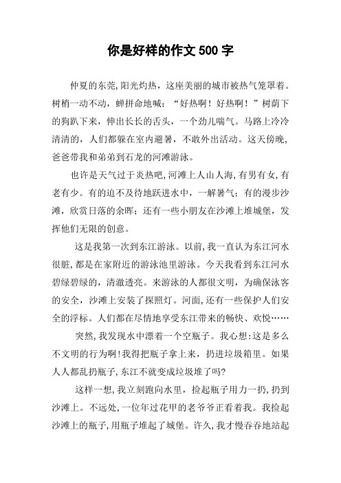 你是好样的作文500字