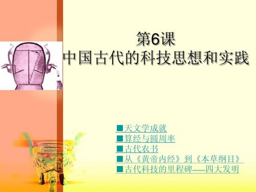 历史：第6课《中国古代的科技思想和实践》课件