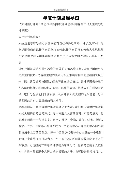 工作计划 年度计划思维导图
