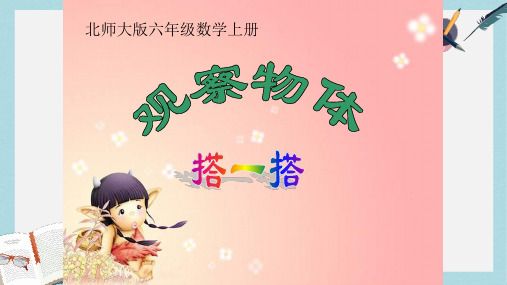 2019-2020年北师大版六年级数学上册 搭一搭   课件4