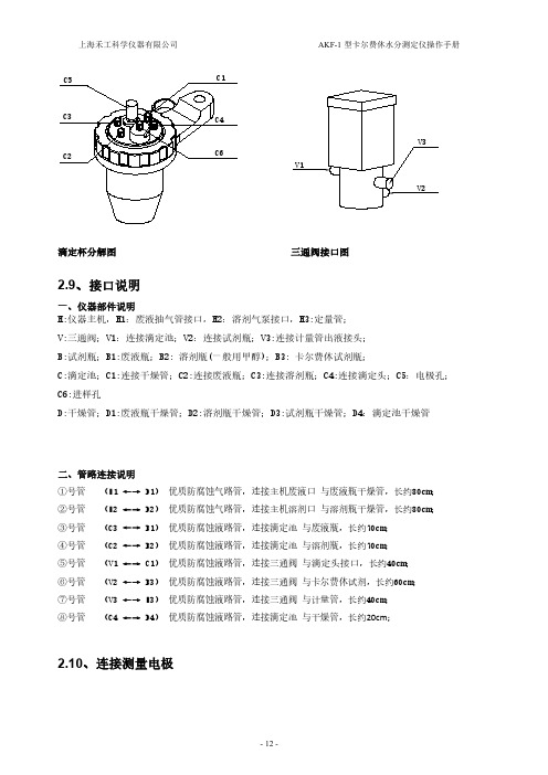 AKF-1卡尔费休水分测定仪使用说明