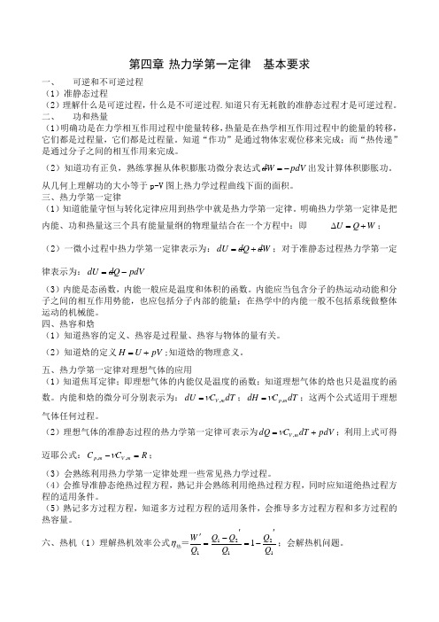 《热学》第四章和第五章复习