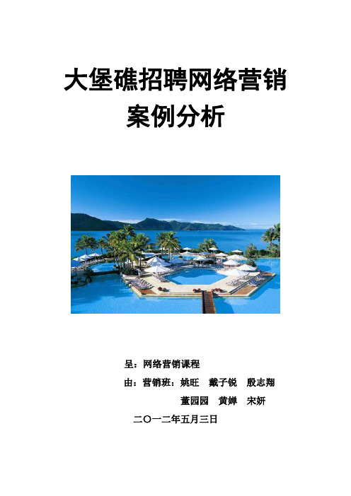 大堡礁招聘网络营销案例分析