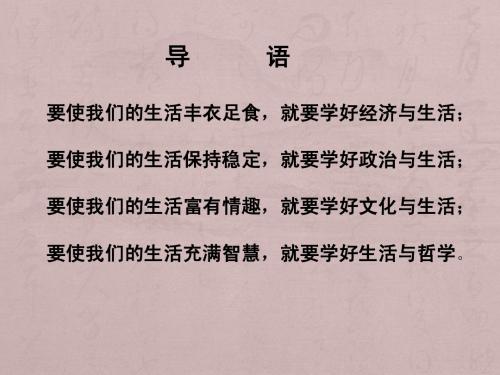 生活与哲学前言(金)
