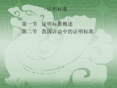 十七章证明标准