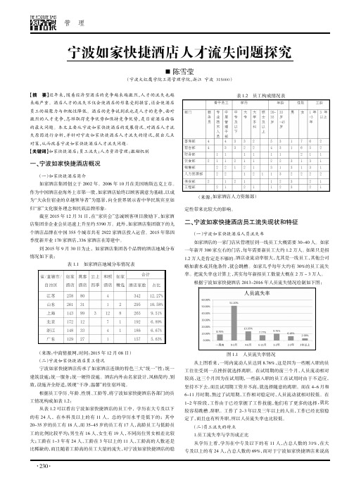宁波如家快捷酒店人才流失问题探究
