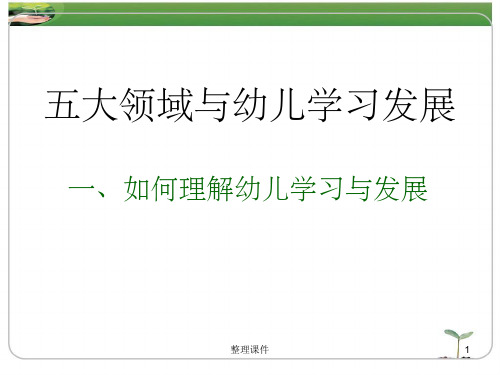 五大领域与幼儿学习发展