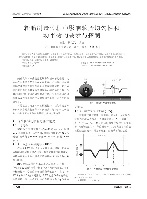 轮胎制造过程中影响轮胎均匀性和动平衡的要素与控制