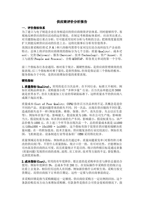 供应商评价
