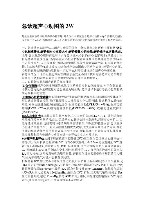 急诊超声心动图的3w
