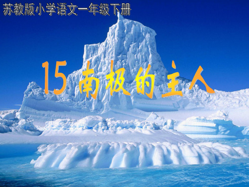 最新苏教版一年级语文下册《文  15 南极的主人》研讨课课件_0