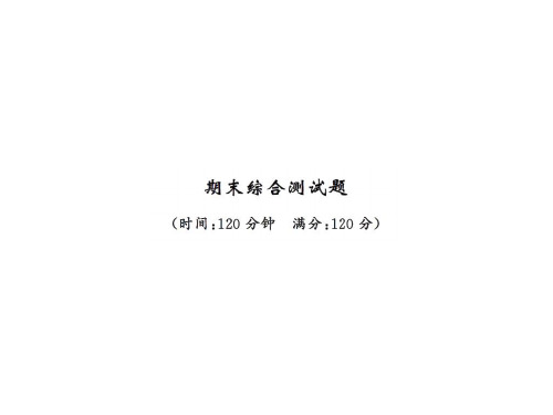 秋八年级英语上册人教版课件：期末综合测试题(共36张PPT)
