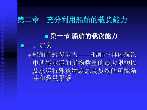 海上货物运输课件——充分利用船舶的载货能力