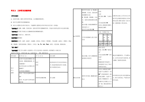 中考化学专题复习 几种常见的酸和碱教案 湘教版 教案