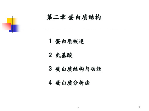 第二章-蛋白质结构(新)PPT课件