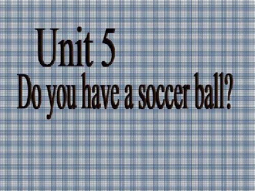 江西省贵溪市实验中学七年级英语上册《Unit5Doyouhaveasoccerball》课件(1)人教新目标版
