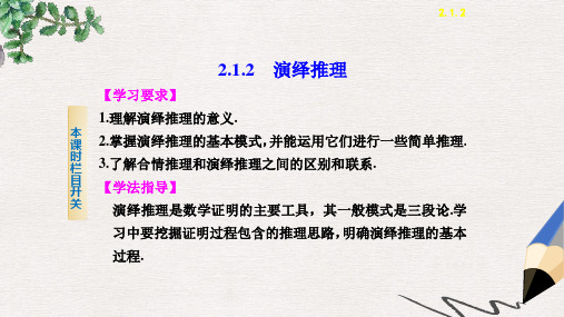 高中数学苏教版选修2-2第2章《推理与证明》(2.1.2)ppt课件