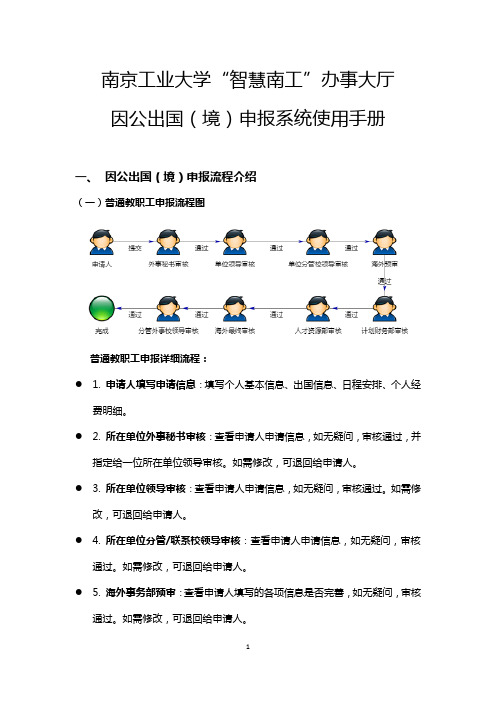 南京工业大学智慧南工办事大厅因公出国(境)申报系统