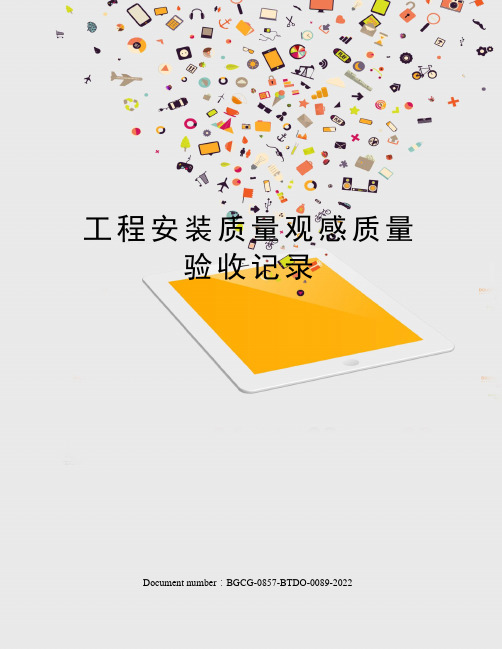 工程安装质量观感质量验收记录