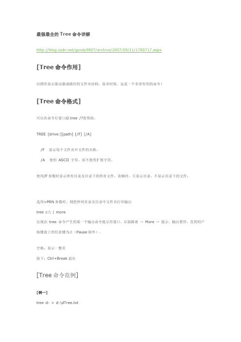 Tree命令详解