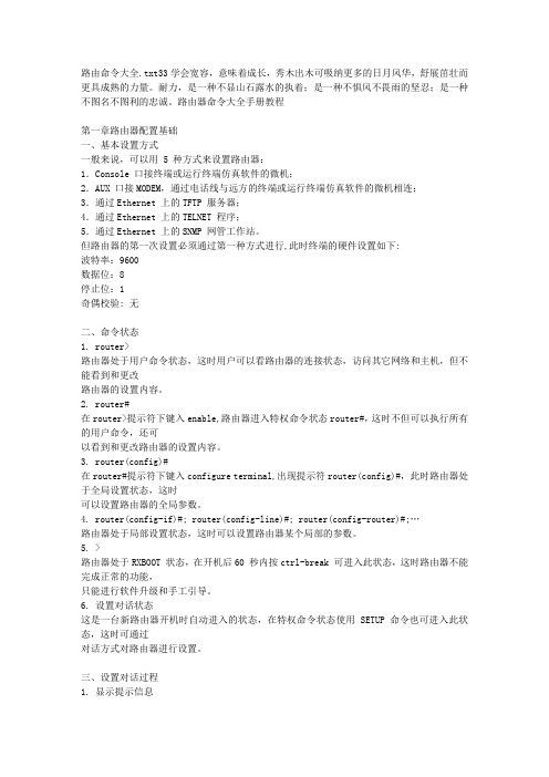路由命令大全