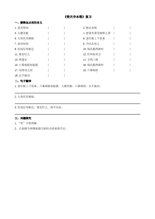 梵天寺木塔