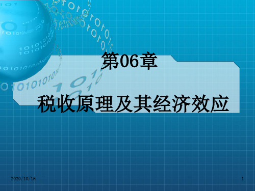 税收原理及其经济效应