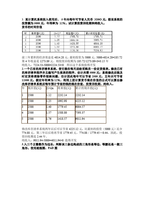 软件工程习题(1)