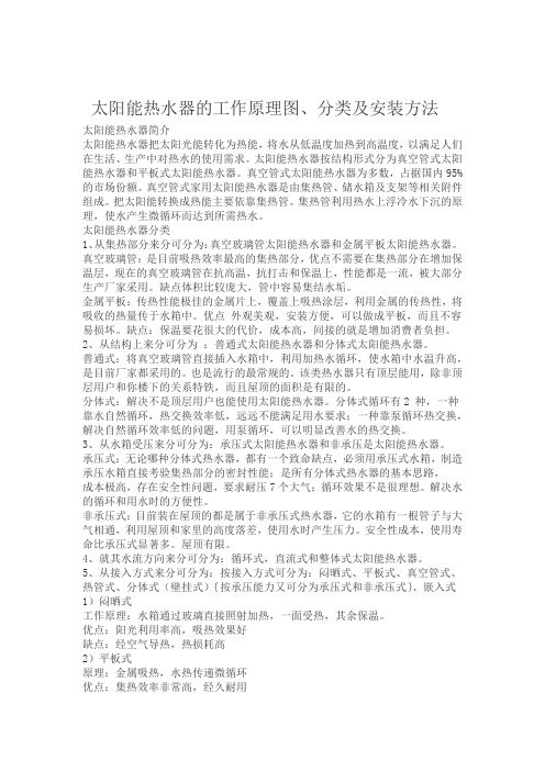 太阳能热水器原理及安装示意图001